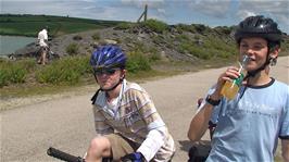Olly and Freddie, on the Camel Trail between Wadebridge and Padstow